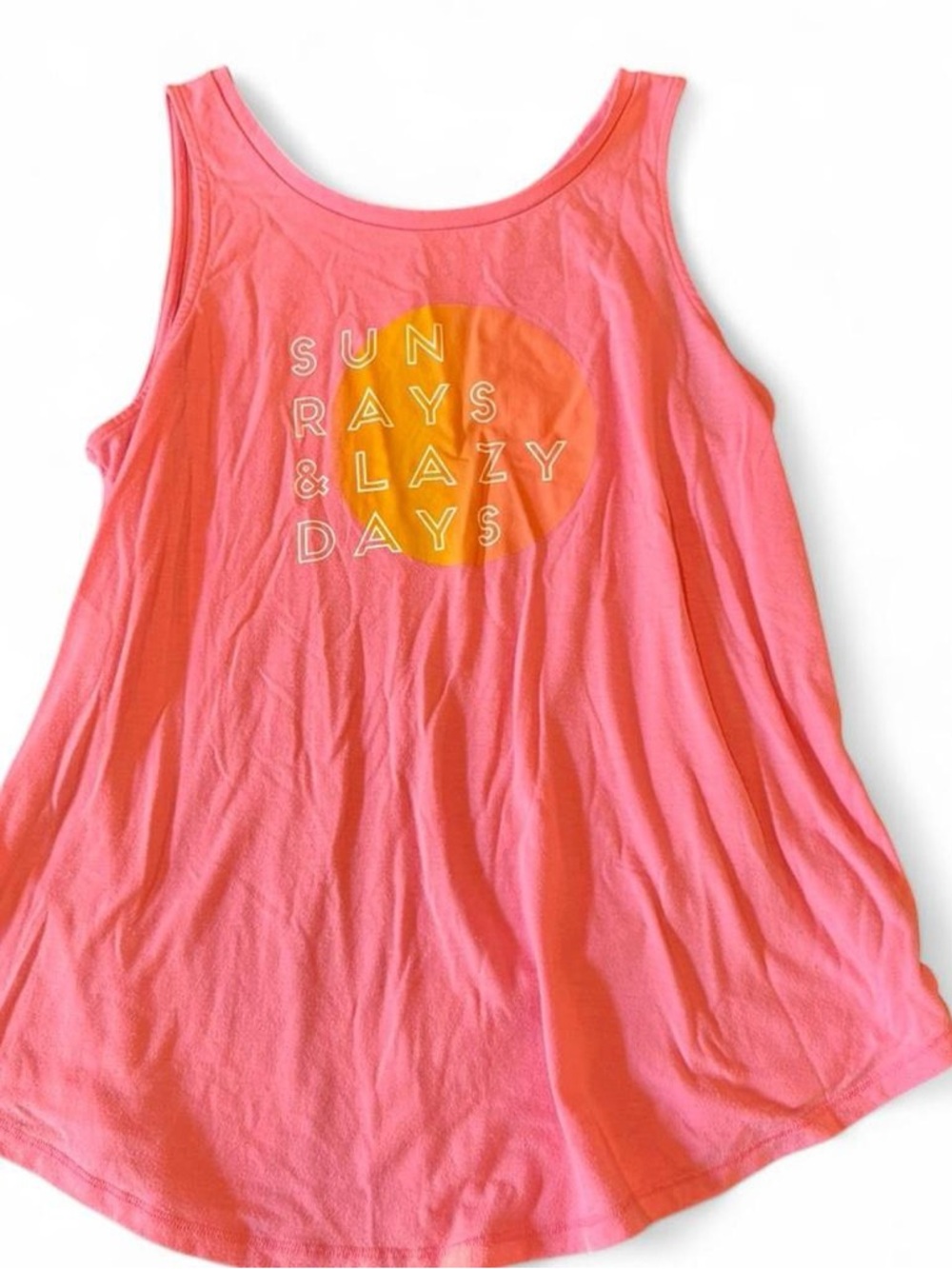 Pink 'Sun Rays & Lazy Days' Tank Top